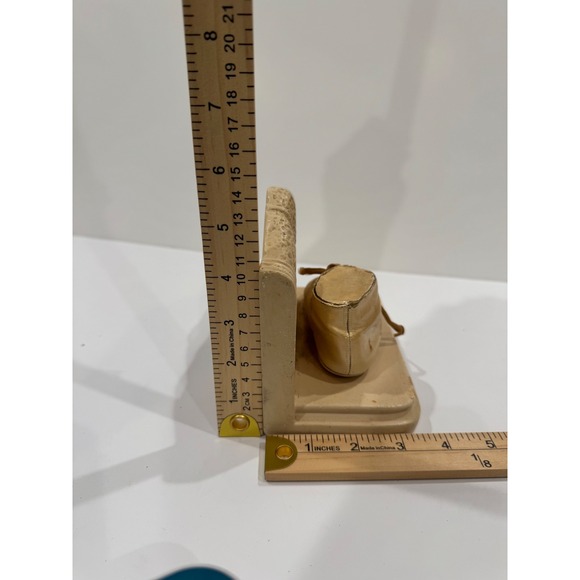 Vintage Bookend -‎ Real Cast Plaster Baby Shoe. FRA Products in Berwyn IL - Picture 6 of 7
